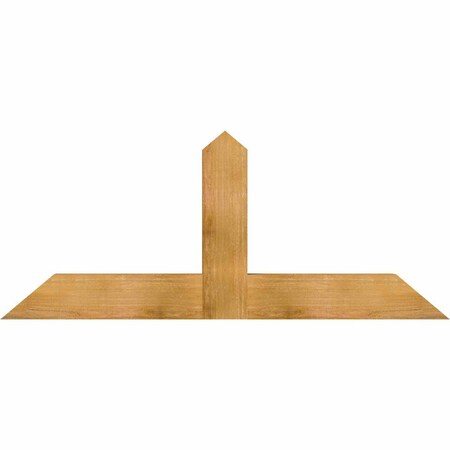 Ekena Millwork Portland Rough Sawn Timber Gable Bracket, Western Red Cedar, 60"W x 25"H x 4"D x 6"F, 10/12 Pitch GBW060X25X0406POR00RWR